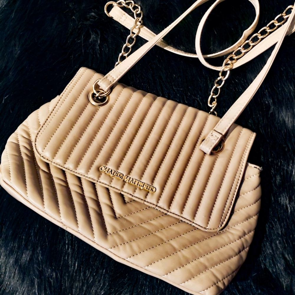 Christian Siriano Nude Puffer Bag